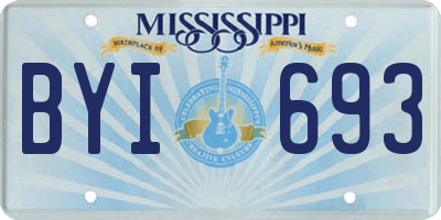 MS license plate BYI693