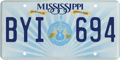 MS license plate BYI694