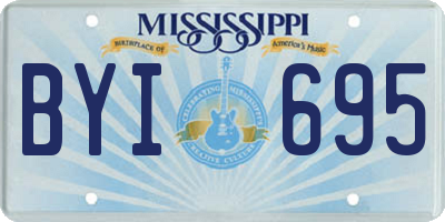MS license plate BYI695