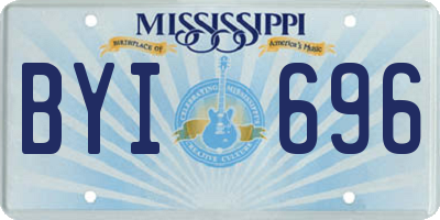 MS license plate BYI696