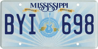MS license plate BYI698