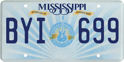 MS license plate BYI699