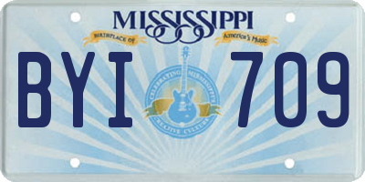 MS license plate BYI709