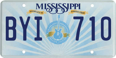 MS license plate BYI710