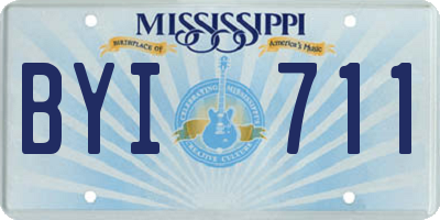 MS license plate BYI711