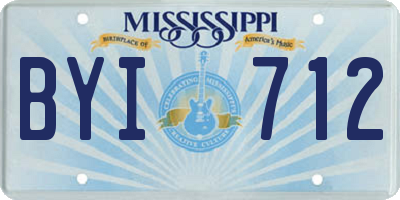 MS license plate BYI712