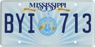 MS license plate BYI713