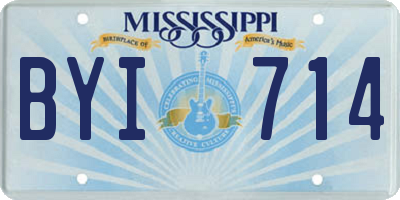 MS license plate BYI714