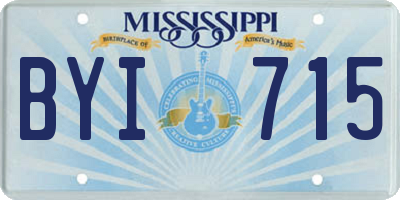 MS license plate BYI715