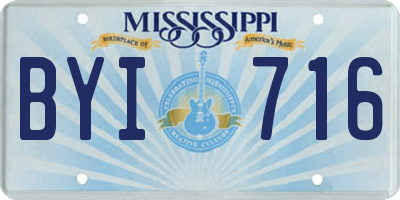 MS license plate BYI716