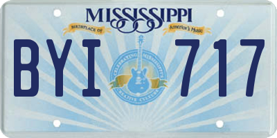 MS license plate BYI717