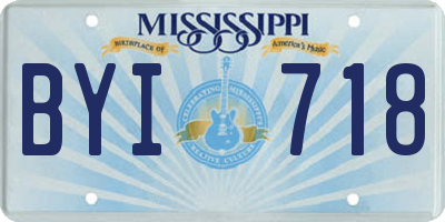 MS license plate BYI718