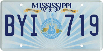 MS license plate BYI719