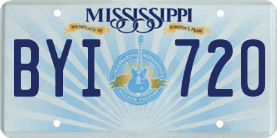 MS license plate BYI720
