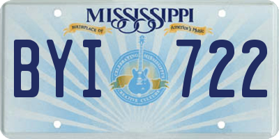 MS license plate BYI722