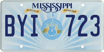 MS license plate BYI723