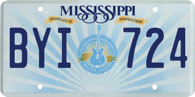 MS license plate BYI724