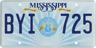 MS license plate BYI725