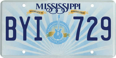MS license plate BYI729