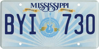 MS license plate BYI730