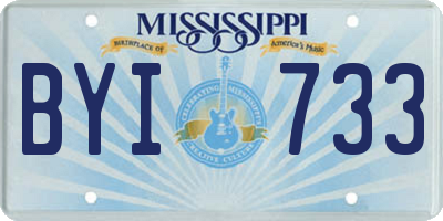MS license plate BYI733