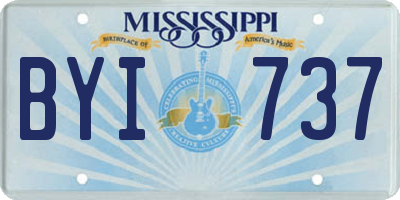 MS license plate BYI737
