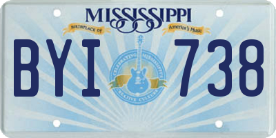 MS license plate BYI738
