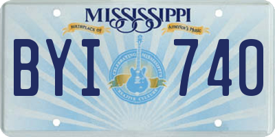MS license plate BYI740