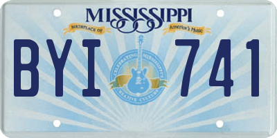 MS license plate BYI741