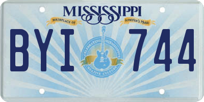 MS license plate BYI744