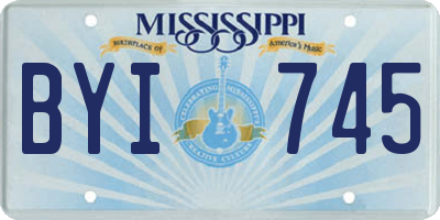 MS license plate BYI745
