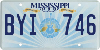 MS license plate BYI746