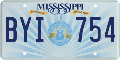 MS license plate BYI754