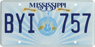 MS license plate BYI757
