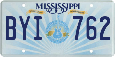 MS license plate BYI762