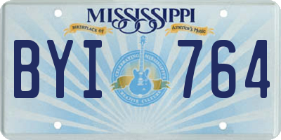 MS license plate BYI764