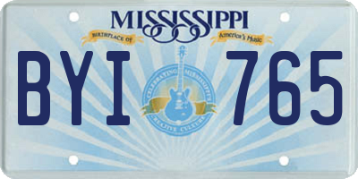 MS license plate BYI765