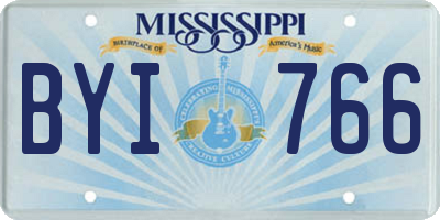 MS license plate BYI766