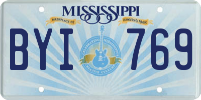MS license plate BYI769