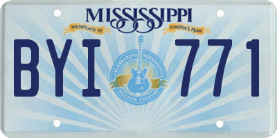 MS license plate BYI771