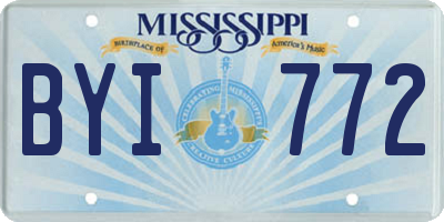MS license plate BYI772