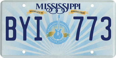 MS license plate BYI773