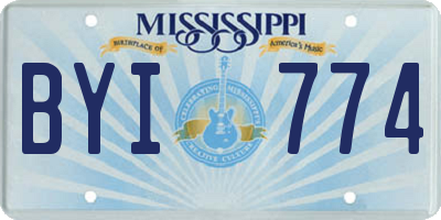 MS license plate BYI774