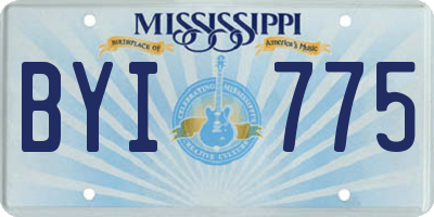 MS license plate BYI775