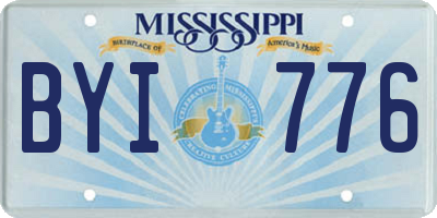 MS license plate BYI776