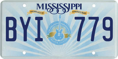 MS license plate BYI779