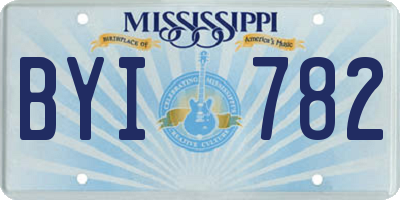 MS license plate BYI782