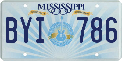 MS license plate BYI786