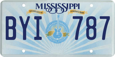 MS license plate BYI787