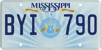 MS license plate BYI790